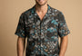 Monochrome Matrix Camp Shirt