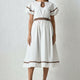 Artisan Contrast Shirtdress White