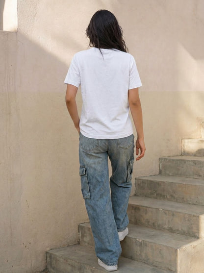 Cool Bee Regular Fit Tees Women for Women - Women Regular Fit Casual Tee India - Lifestyle View