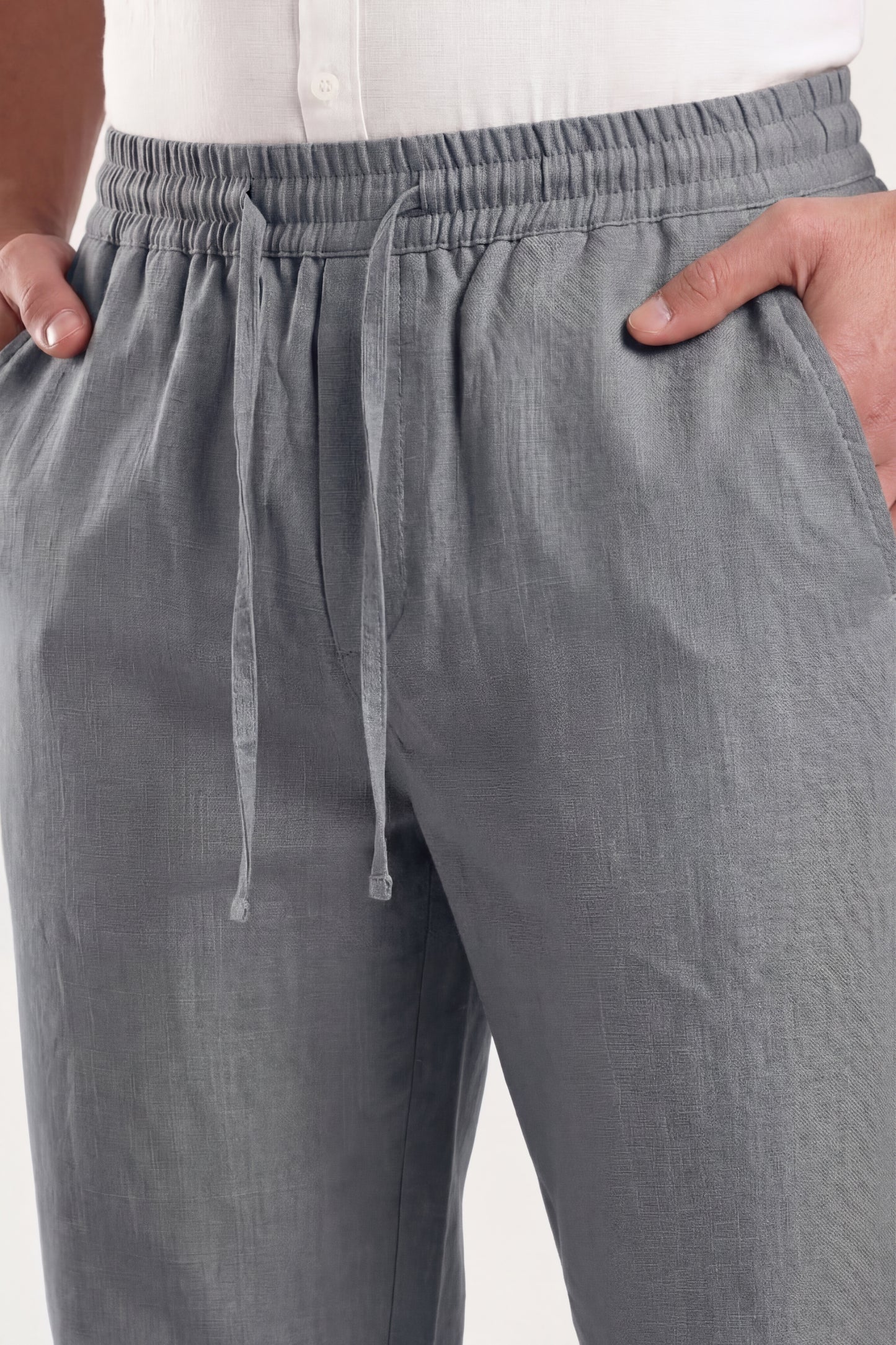 Linen Travel Pants Blue