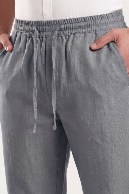 Linen Travel Pants Blue