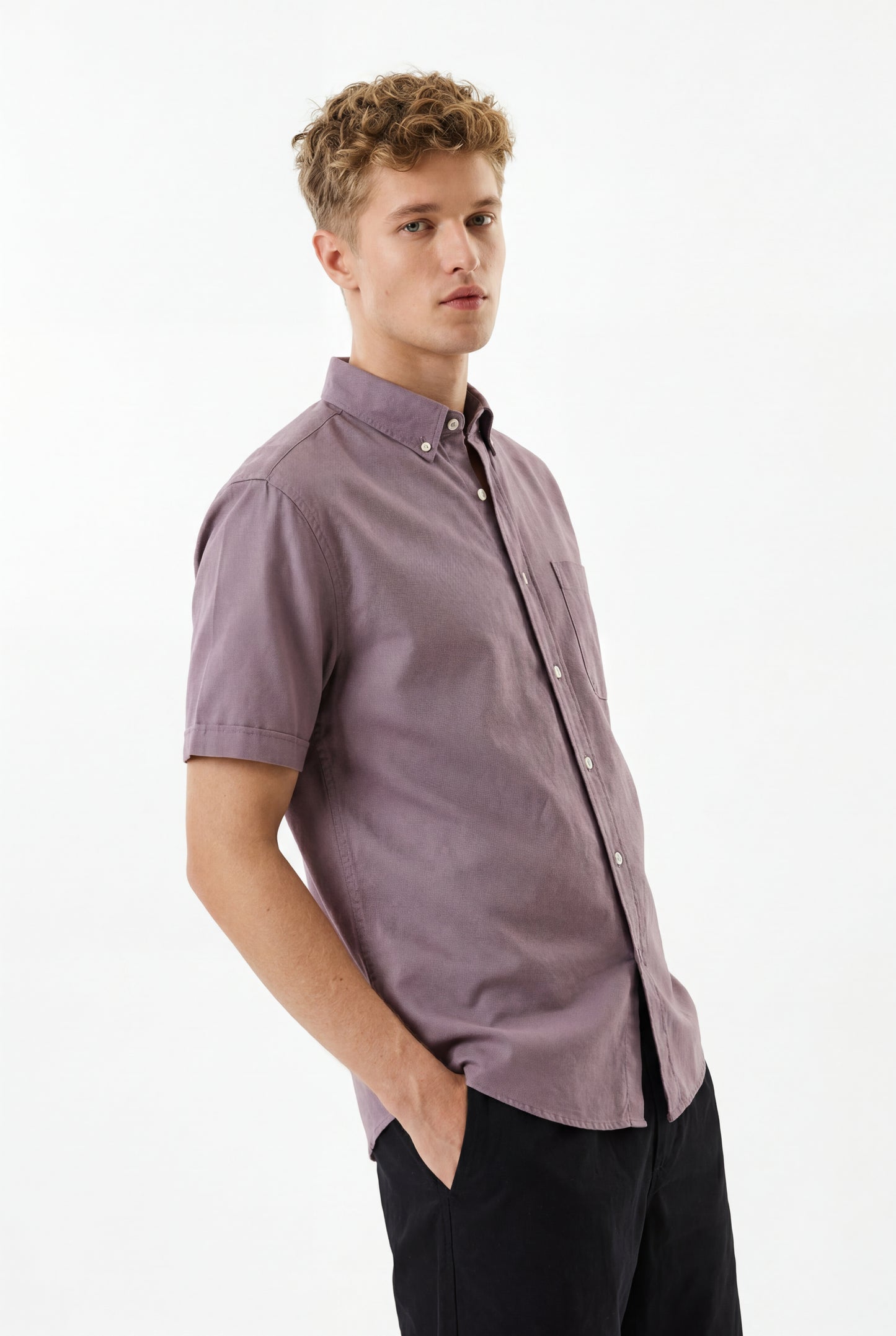 Premium Oxford Casual Half Shirt Maroon