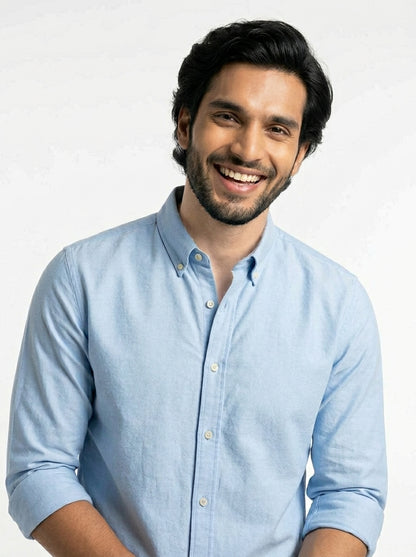 Casual Premium Oxford Shirt Blue