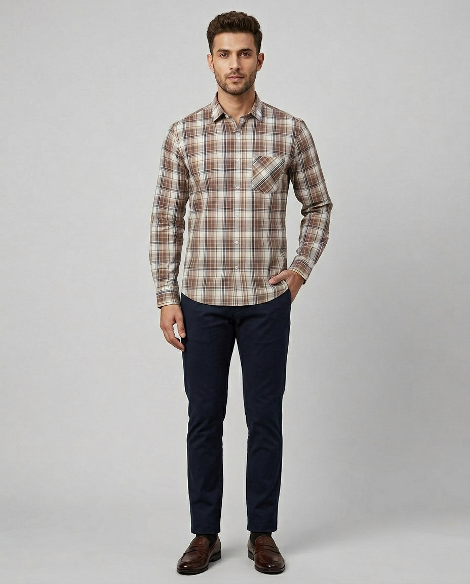 Sage Urban Windowpane Button-Down