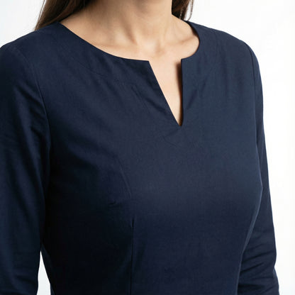 Midnight & Coral Column Dress Red Black