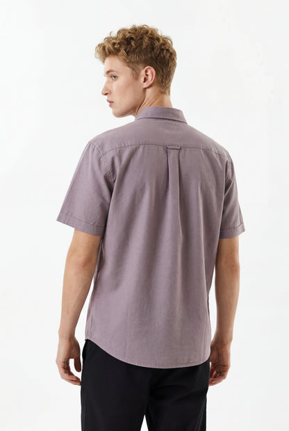 Premium Oxford Casual Half Shirt Maroon