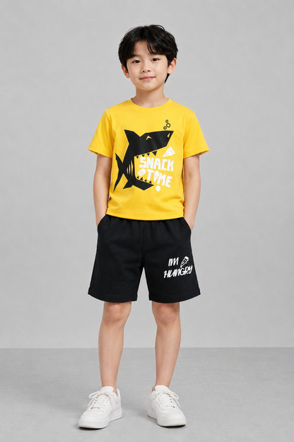 Coolbee Store Kids Boys Clothing Set - Yellow (CS010) – front view