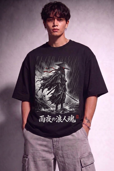 Silent Warior Anime Tee Black