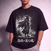 Silent Warrior Anime Tee Black Men
