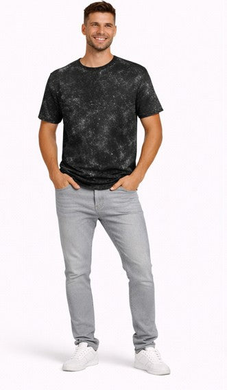 Unisex Acid Washed Oversized Tee Black