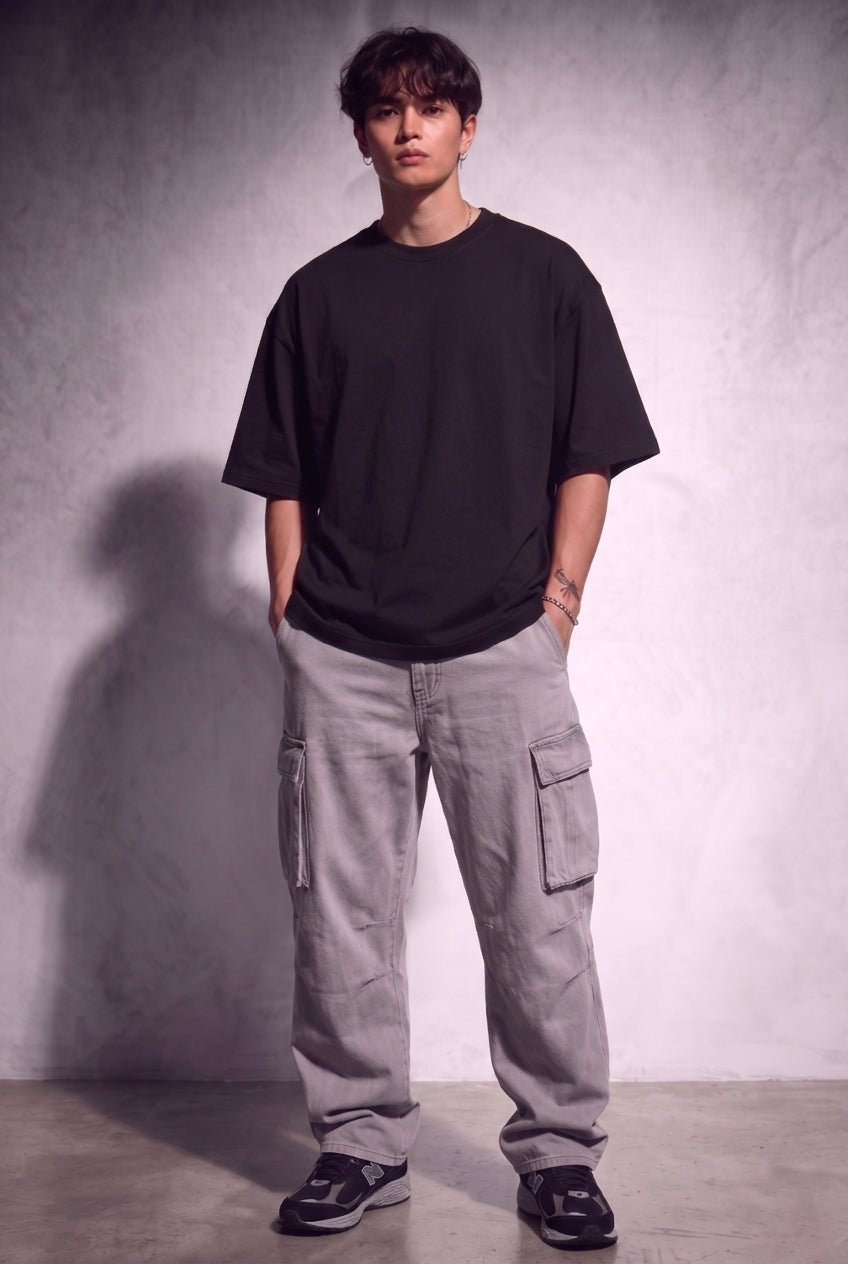 Cool Bee Pool Party Tee Black for Men - Black Oversized Graphic Tee Streetwear India - Detail View
