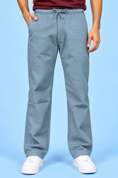 Linen Travel Pants Blue