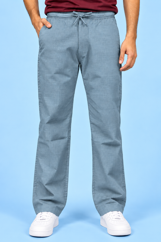 Linen Travel Pants Blue