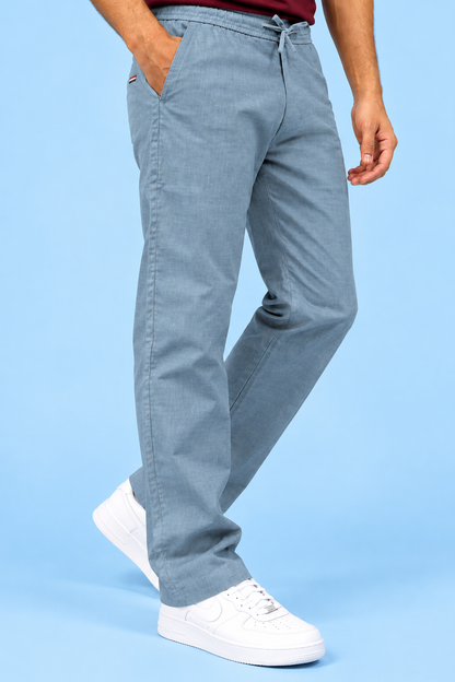 Linen Travel Pants Blue