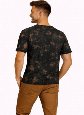 Unisex Tie Dye Oversized T-Shirt Brown Black