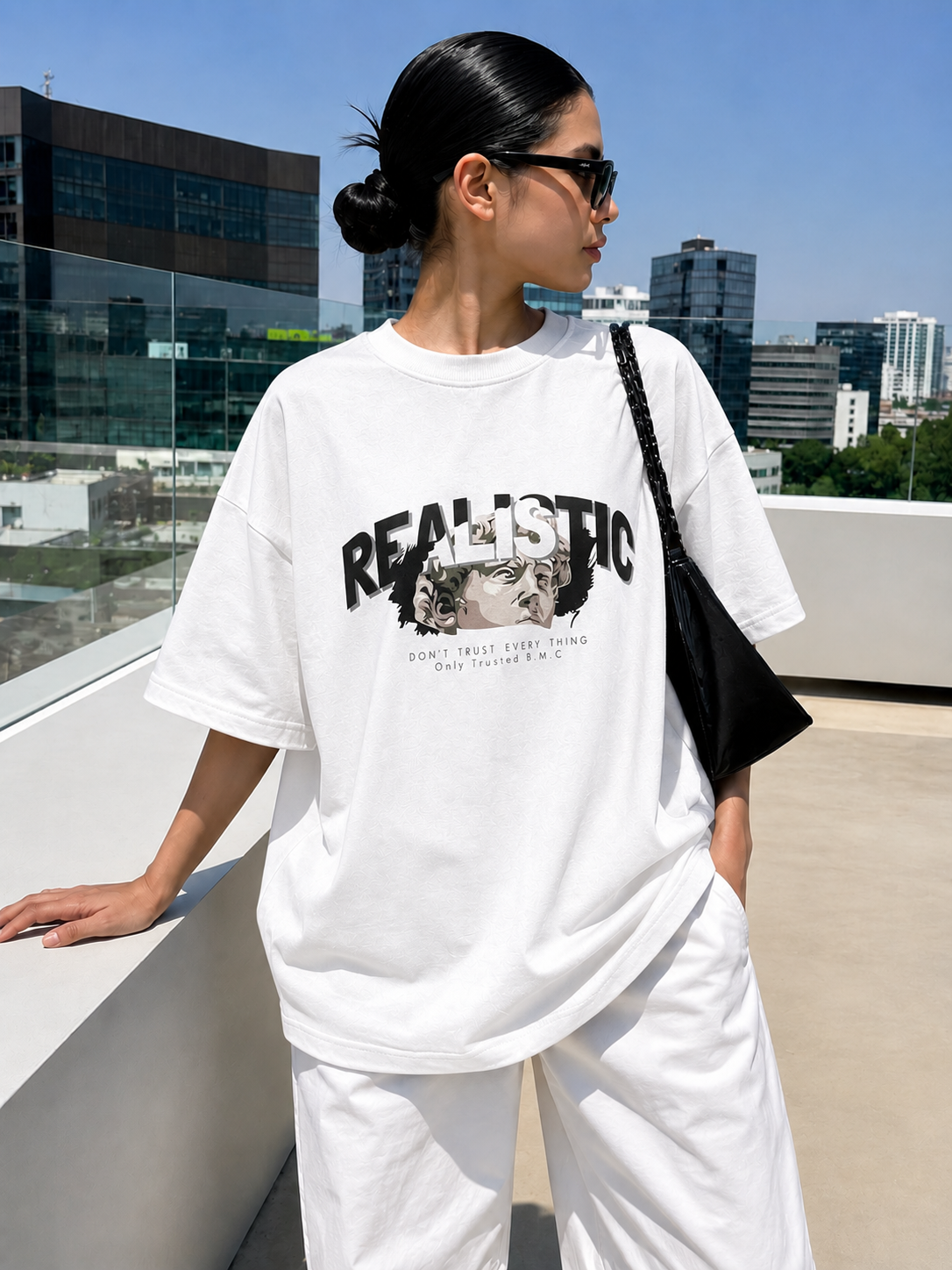 Realistic Graphic Tee White
