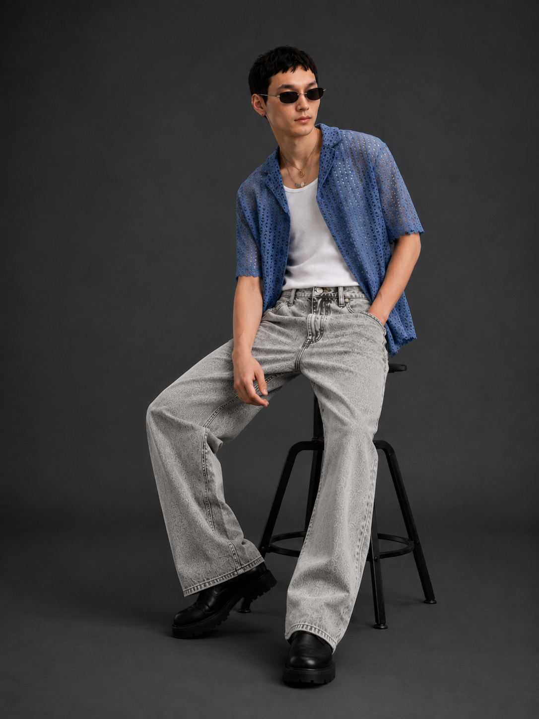 Concrete Wash Jeans Grey – Coolbee Store, photo 6 of 9