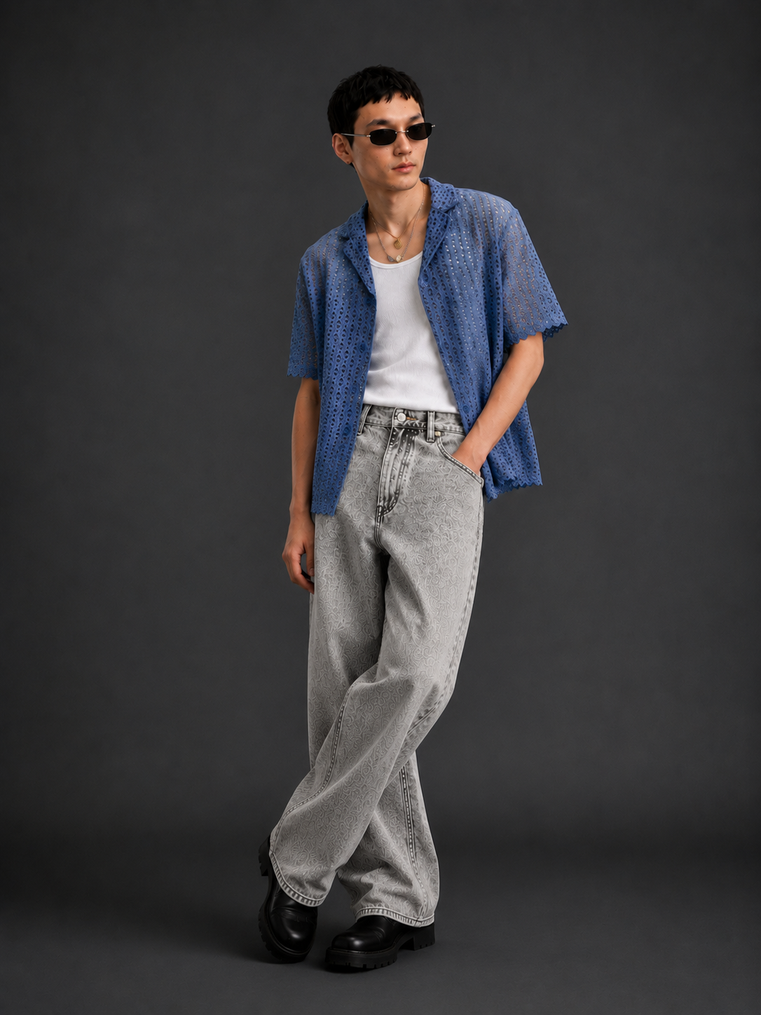 Concrete Wash Jeans Grey – Coolbee Store, photo 7 of 9