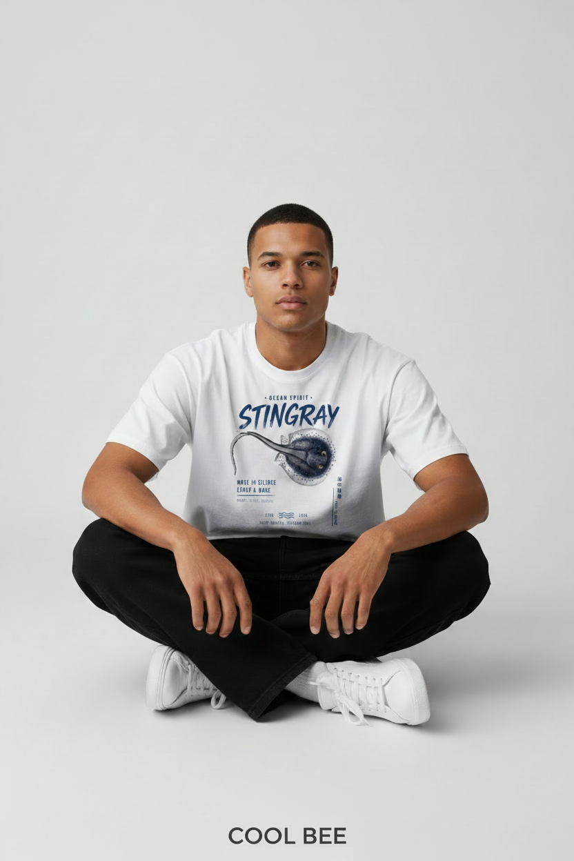 Stingray Tee White