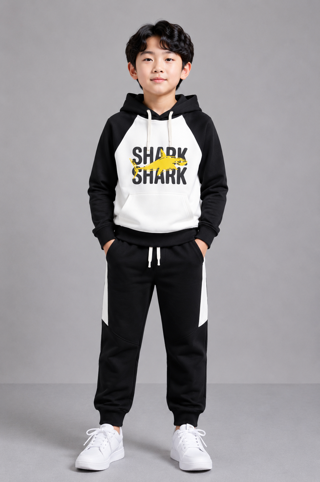 Coolbee Store Kids Boys Clothing Set - Black (KBAW25ST22) – front view