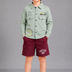 Kids Boys Shirt - Green (KBAW25S009)