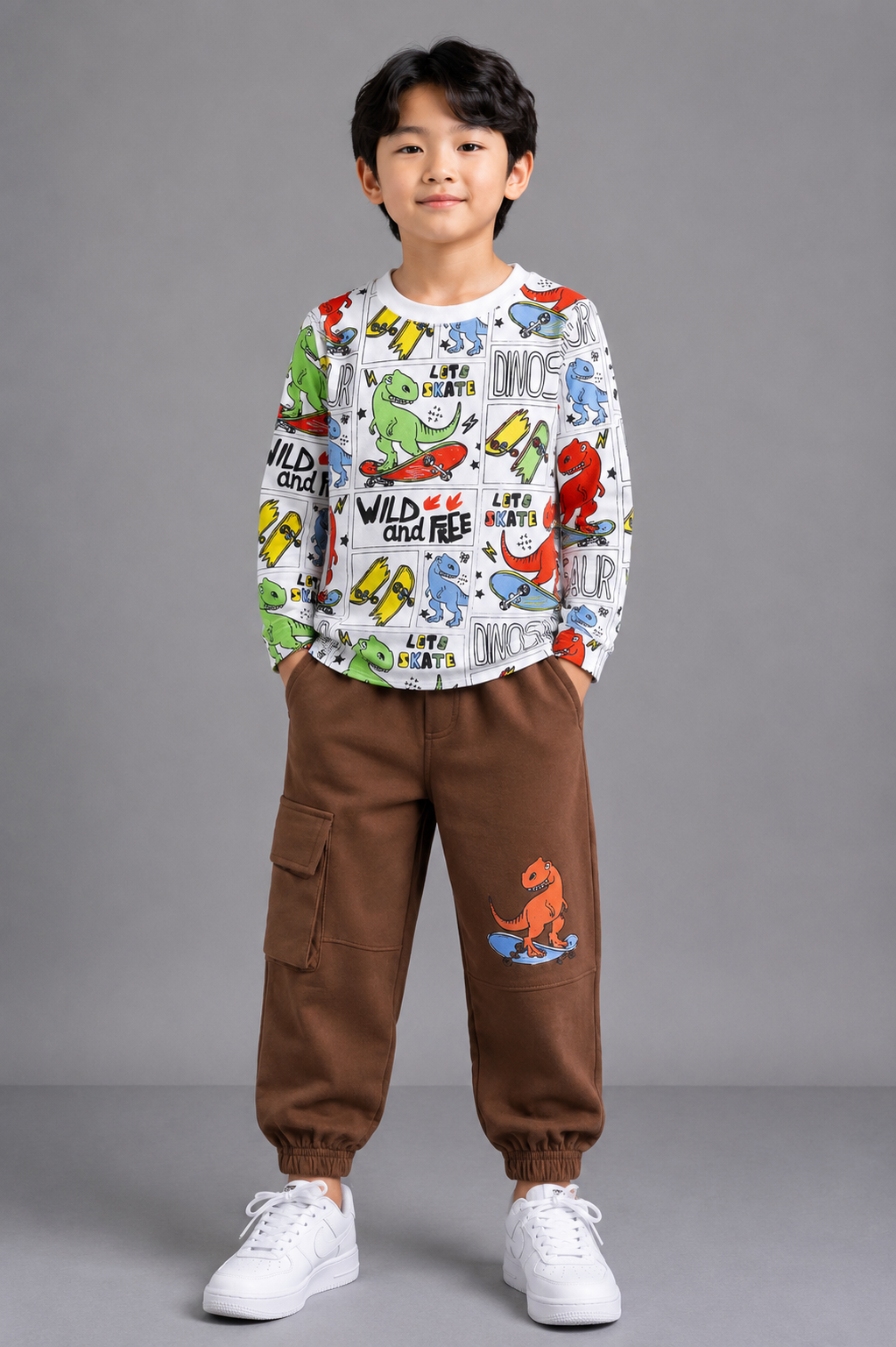 Coolbee Store Kids Boys Clothing Set - White (KBAW25ST1) – front view