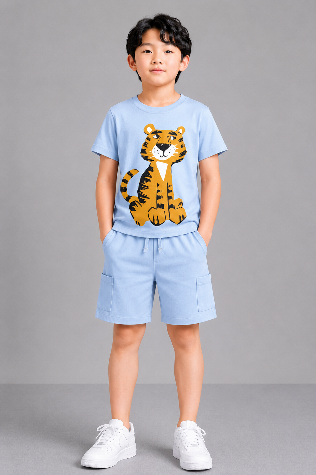 Coolbee Store Kids Boys Clothing Set - Sky Blue (KBSS25CS488) – front view
