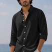 Linen Casual Shirt Black