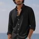 Linen Casual Shirt Black