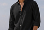 Linen Casual Shirt Black