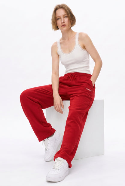 Cool Bee Joggers Red for Women - Joggers Casual Streetwear India - Detail View