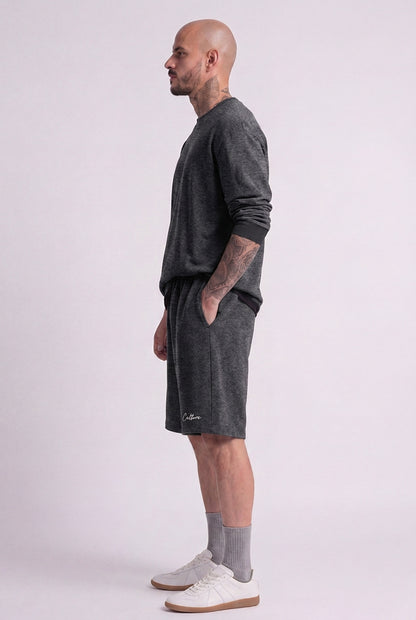 Cool Bee Regular Fit Shorts Antara Milange for Men - Shorts Summer Casual India - Detail View