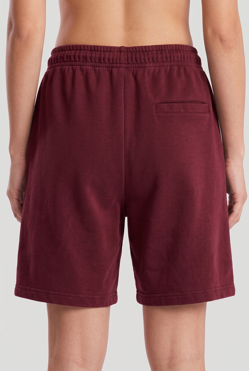 Cool Bee Regular Fit Shorts Maroon for Women - Maroon Regular Fit Casual Shorts India - Lifestyle View