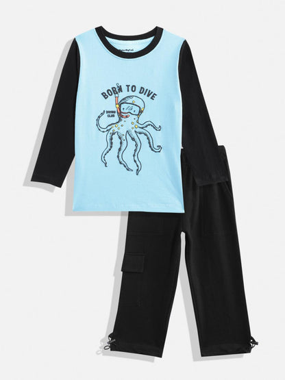 Coolbee Store Kids Boys Clothing Set - Blue (KBAW25ST11) – back view