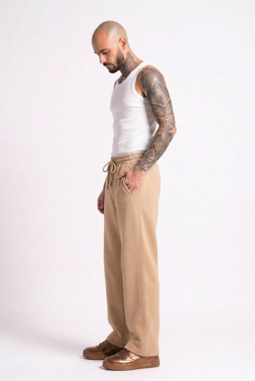 Cool Bee Joggers Beige for Men - Joggers Casual Streetwear India - Lifestyle View