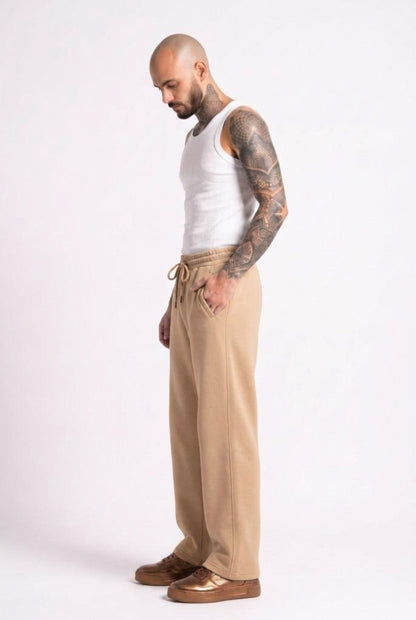 Cool Bee Joggers Beige for Men - Joggers Casual Streetwear India - Lifestyle View