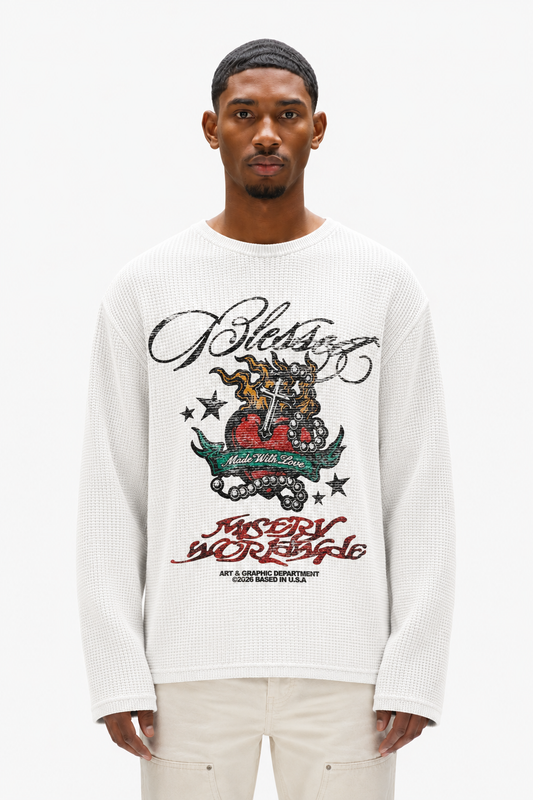 Coolbee Store Signature Waffle Tee White – front view