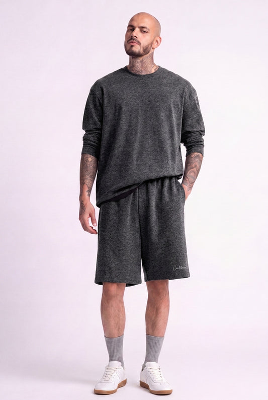 Cool Bee Regular Fit Shorts Antara Milange for Men - Shorts Summer Casual India - Back View