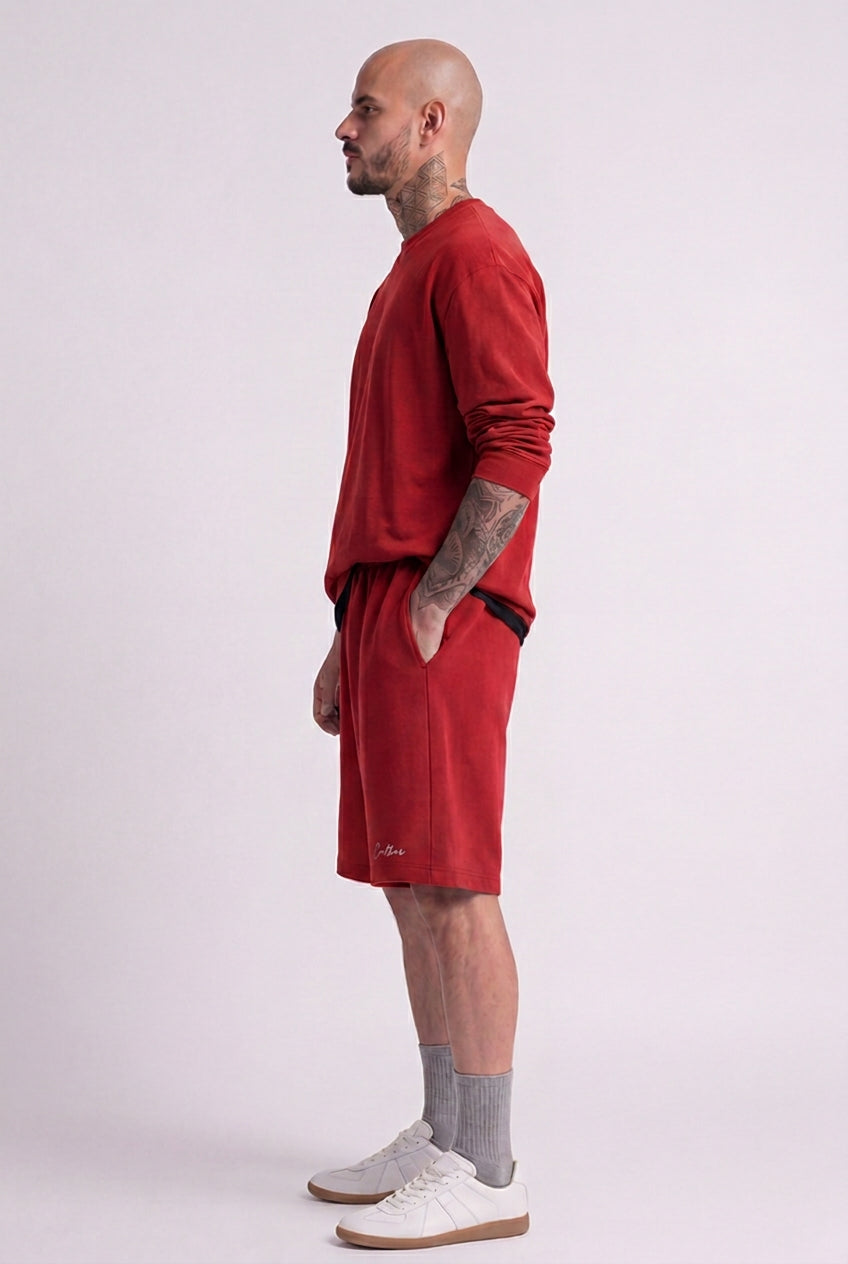 Cool Bee Regular Fit Shorts Red for Men - Shorts Summer Casual India - Detail View