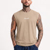 Men Tank Tees Beige