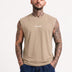 Men Tank Tees Beige