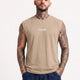Men Tank Tees Beige