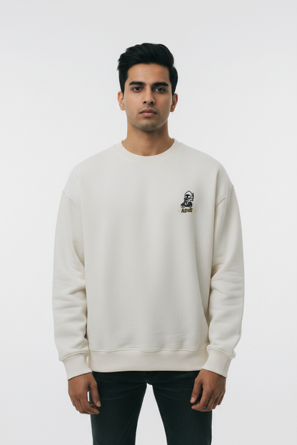 Front facing - ADIOS ghost sweatshirt