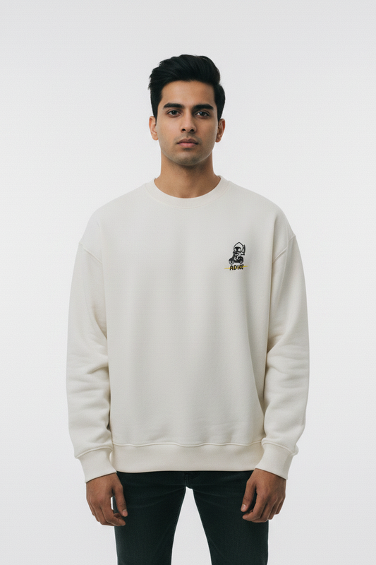 Front facing - ADIOS ghost sweatshirt