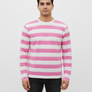 Blush Striped Crew Neck Tee