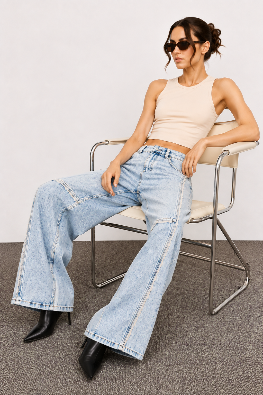 Ice Wash Panel Jeans – Coolbee Store, photo 7 of 7