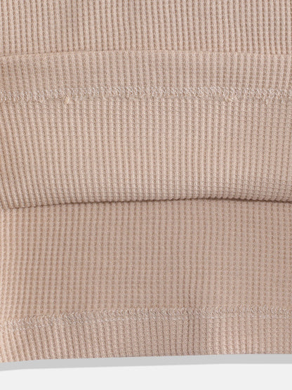 Coolbee Store Kids Boys T-Shirt - Beige (KBAW25TR20) – close-up fabric detail