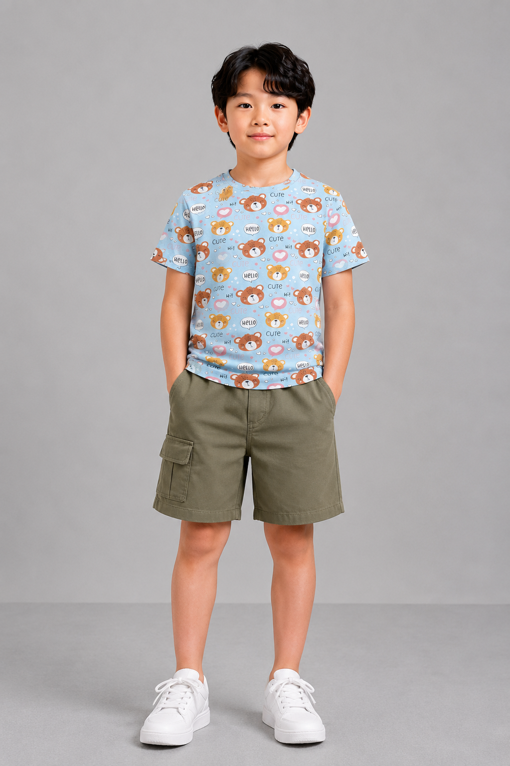 Coolbee Store Kids Boys T-Shirt - Light Blue (CSKT237) – front view