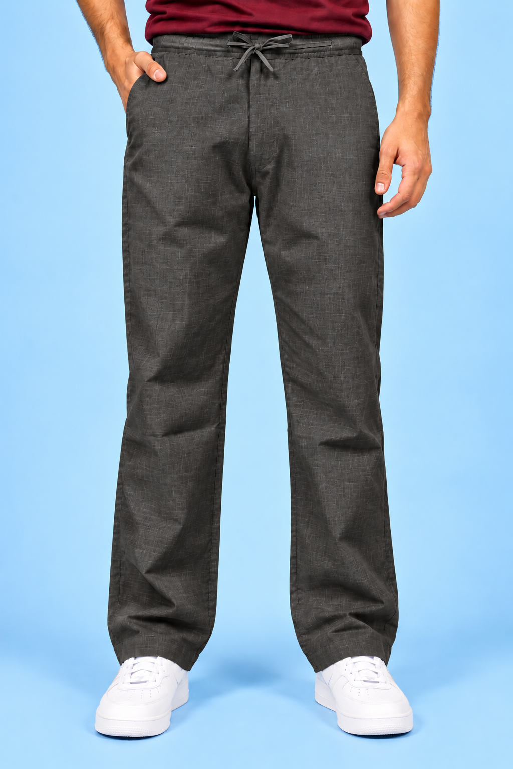 Linen Travel Pants Sea Grey