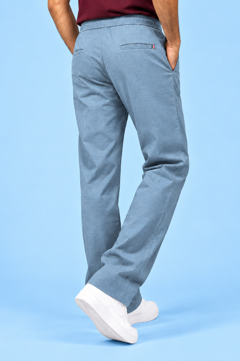 Linen Travel Pants Blue